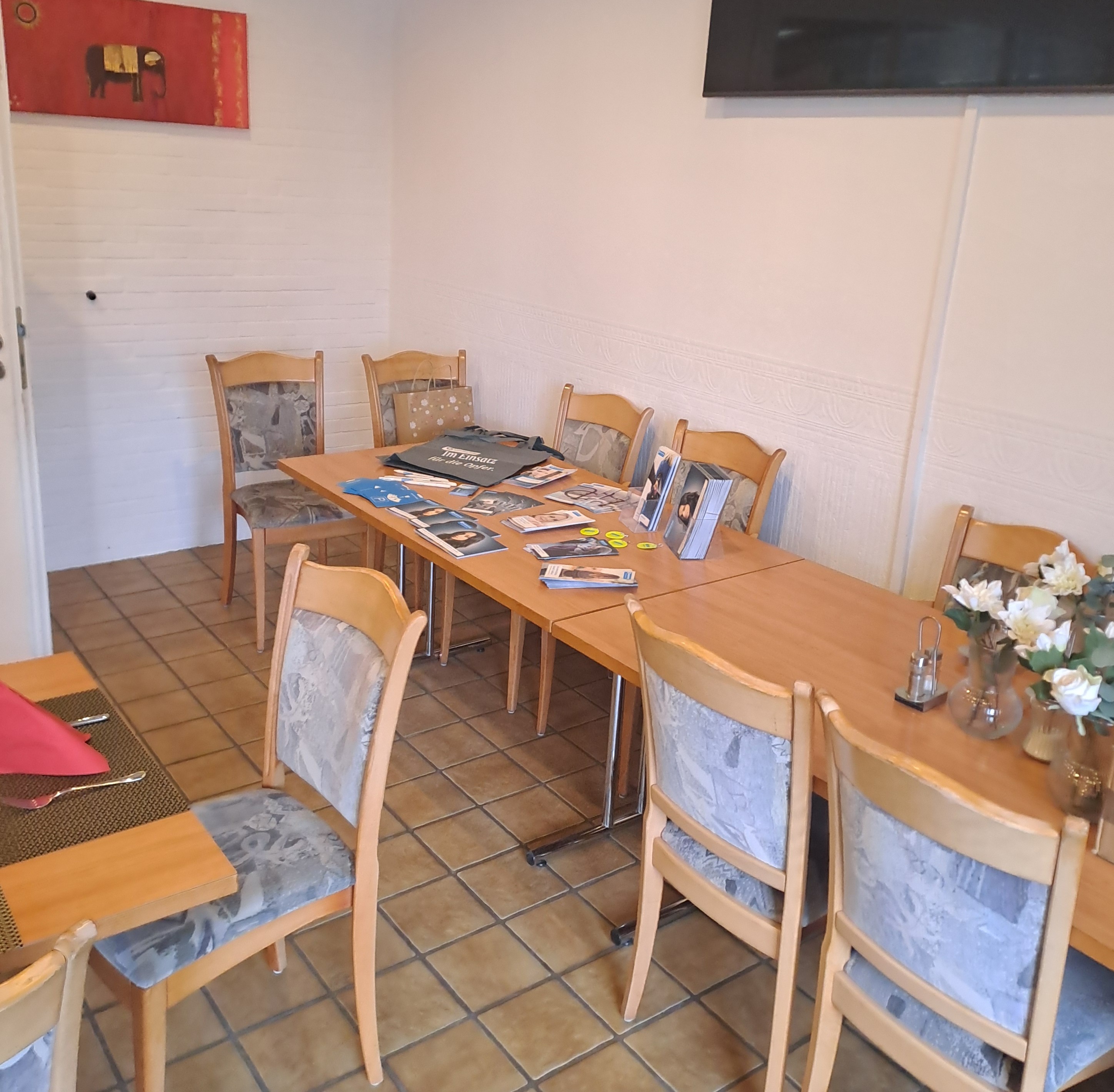 Ausgelegtes Informationsmaterial